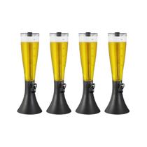 Kit 4 Torre De Chopp 4L Refil Gelante Base Giratória Baccani