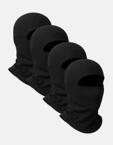 Kit 4 Touca Balaclava Ninja Térmica Preta Proteção Uv50+