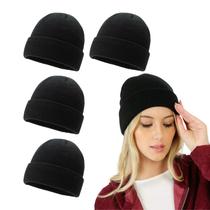 Kit 4 Touca Gorro Adulto Poliester Frio Inverno Unissex