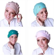 Kit 4 Toucas Cirúrgicas Princesa - Gabardine Cores Variadas