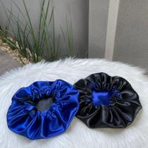 Kit 4 Toucas de Cetim Antifrizz Dupla Face Ajustável + 4 Xuxinhas