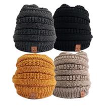 Kit 4 Toucas Feminina Masculina Gorro Lã Grossa Tricot Frio Kit 4 Toucas Feminina Masculina Gorro Lã Grossa Tricot Frio