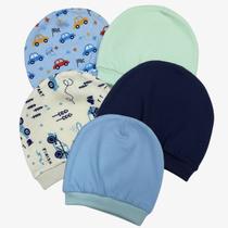 Kit 4 Toucas RN Bebê Recém Nascido Gorro Antialérgico Macio e Confortável para Maternidade Estampa Sortida Kit 4 Toucas RN Bebê Recém Nascido Gorro Antialérgico Macio e Confortável para Maternidade Estampa Sortida