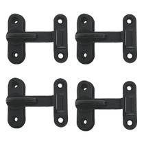 Kit 4 Tranqueta Trinco PVC P/ Porta Sanfonada Janela Preto Kit 4 Tranqueta Trinco PVC P/ Porta Sanfonada Janela Preto