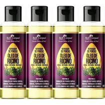 Kit 4 Tratamento Capilar Reparador de Pontas Óleo de Rícino 60ml