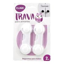 Kit 4 Travas Para Porta De Armários Clink Ck 4026