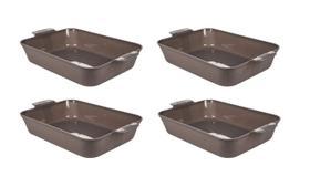 Kit 4 Travessa Retangular Gourmet 4,5lt Servir A Mesa Salada Kit 4 Travessa Retangular Gourmet 4,5lt Servir A Mesa Salada
