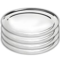 Kit 4 Travessas Oval Rasa Aço Inox 26cm Para Servir Alimentos Porções Cozinha Restaurante - Ke Home Kit 4 Travessas Oval Rasa Aço Inox 26cm Para Servir Alimentos Porções Cozinha Restaurante - Ke Home