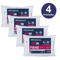 Kit 4 Travesseiro Altenburg Suporte Super Firme Lavável 100% Algodão 48cm x 68cm