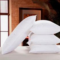 Kit 4 Travesseiro Branco Macio Hipoalergico Capa em Algodão Confortável 17cm