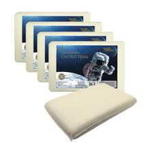 Kit 4 Travesseiro Comfort Nasa Viscoelástico Sono Comfort Massageador Uso Geral 50x70cm