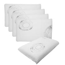 Kit 4 Travesseiro Conforto Nasa Viscoelástico Macio 50x70cm