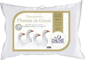 Kit 4 Travesseiro Daune 100% Pluma De Ganso 50x70cm Macio