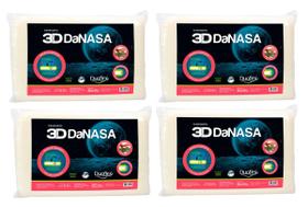 Kit 4 Travesseiro Duoflex Danasa 3d Baixo - Antiácaros