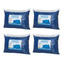 Kit 4 Travesseiro Hospitalar Pós Operatório Revestido em Napa Impermeável 60x40x10cm