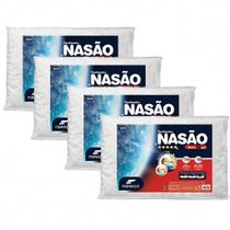 Kit 4 Travesseiro Nasa Alto Nasão 14cm 50x70cm Fibrasca