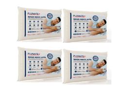 Kit 4 Travesseiro Nasa X Alto Viscoelástico Maxx Plumatex