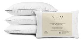 Kit 4 Travesseiro Neo Prime Ecopluma Percal Algodão 233 Fios