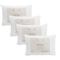 Kit 4 Travesseiro Neo Prime Suporte Firme Ecopluma 233 Fios 50x70cm Branco - Camesa