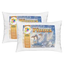 Kit 4 Travesseiro Pluma de Ganso Confortavel e Macio Antiacaro 70x50cm Kit 4 Travesseiro Pluma de Ganso Confortavel e Macio Antiacaro 70x50cm