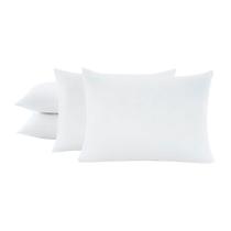 Kit 4 Travesseiros 50x70cm Antialérgico Lavável Fibra Siliconada Macio Confort - sofisticado na cor Branco.