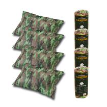 Kit 4 Travesseiros Almofada Mont Long Acampamento 45x65