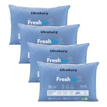 Kit 4 Travesseiros Altenburg Fresh Ice Azul 48cm x 70cm