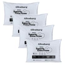 Kit 4 Travesseiros Altenburg Suporte Extra Firme 180 Fios Lavável 50cm x 70cm Branco