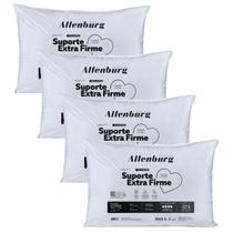 Kit 4 Travesseiros Altenburg Suporte Extra Firme 180 Fios Lavável 50cm x 70cm Branco