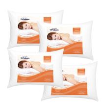 Kit 4 Travesseiros Amore 70x50 Enchimento Siliconado Ortobom