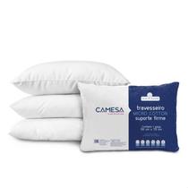 Kit 4 Travesseiros Antialérgico Cotton Suporte Firme 50x70cm - CAMESA