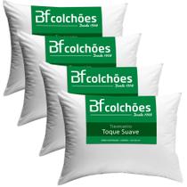 Kit 4 Travesseiros Antialérgico de Fibra Macio Lavável 45X65 BF Colchões Kit 4 Travesseiros Antialérgico de Fibra Macio Lavável 45X65 BF Colchões