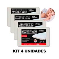 Kit 4 Travesseiros Da Nasa Viscoelástico Master Confort