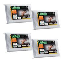 Kit 4 Travesseiros Látex Cervical - Médio