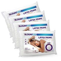 Kit 4 Travesseiros Látex Prime Flocos - BloumFlex