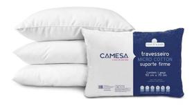 Kit 4 Travesseiros Micro Cotton Camesa Suporte Firme Hotel