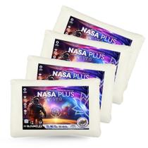 Kit 4 Travesseiros Nasa Plus Alto - BloumFlex Kit 4 Travesseiros Nasa Plus Alto - BloumFlex