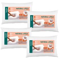 Kit 4 Travesseiros Natural Látex Alto 16cm Kit 4 Travesseiros Natural Látex Alto 16cm