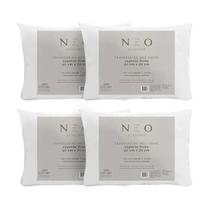 Kit 4 Travesseiros Neo Prime 233 Fios Macio Suporte Firme 50x70cm Sortido Camesa