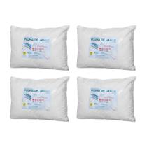 Kit 4 Travesseiros Pluma de Ganso Fibra Super Soft Siliconada 40x130 Antimofo - Celiflex
