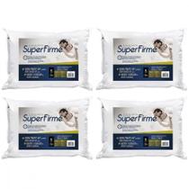 Kit 4 Travesseiros Super Firme Confort 50x70 Fibrasca