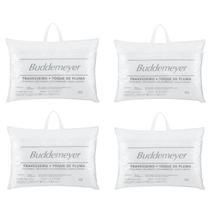 Kit 4 Travesseiros Toque De Pluma 50x70cm Algodão Buddemeyer Kit 4 Travesseiros Toque De Pluma 50x70cm Algodão Buddemeyer