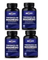 KIT 4 Treonato de Magnésio em Cápsulas Uso Diário 60 Caps KIT 4 Treonato de Magnésio em Cápsulas Uso Diário 60 Caps