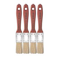 Kit 4 Trincha Pincel Verniz E Stain Atlas 3/4 Polegada 396