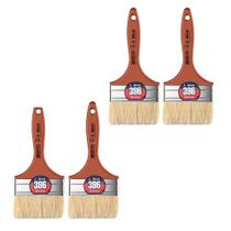 Kit 4 Trincha Pincel Verniz E Stain Atlas 4 Polegada 396