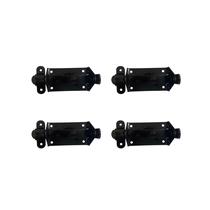 Kit 4 Trinco Fecho Chato Portão Porta Cadeado 11x5cm Preto Kit 4 Trinco Fecho Chato Portão Porta Cadeado 11x5cm Preto