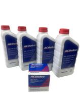 Kit 4 troca de oleo 5w30 semisintético + filtro CORSA 2005 A 2017 gm 98550378 - ACDELCO