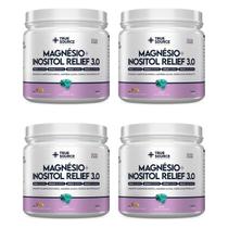 Kit 4 True Magnésio + Inositol Relief 3.0 Camomila E Lavanda