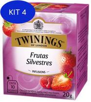 Kit 4 Twinings Of London Sabor Frutos Silvestres 20G 10 Saquinhos