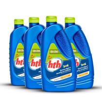 Kit 4 Ultra Clear Hth 2 em 1 Elimina Algas e Decanta Para Limpeza E Tratamento de Piscina